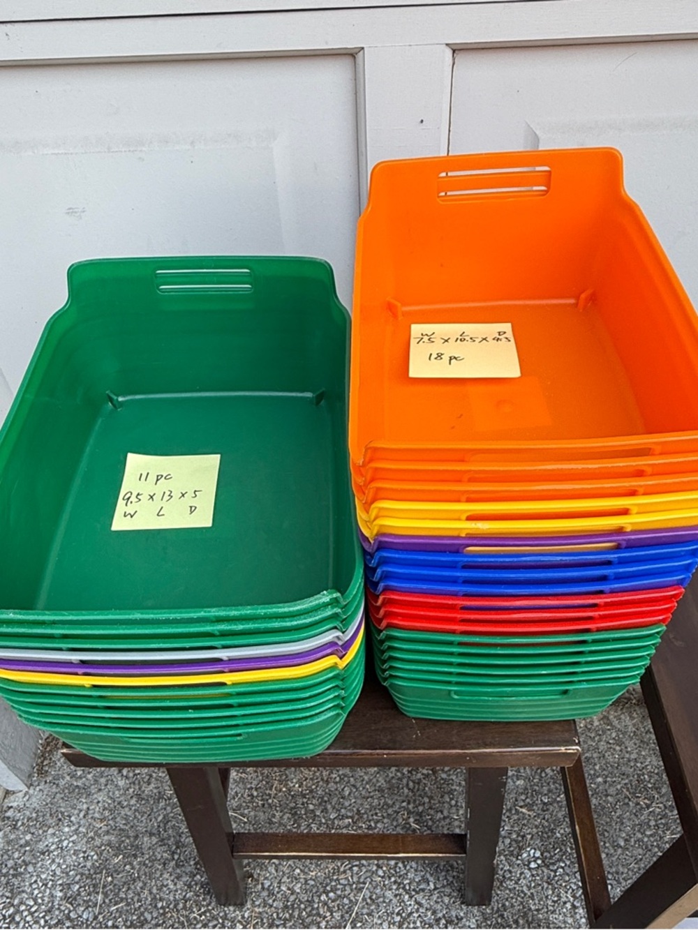 29pc ECR4Kids Plastic Classroom Storage Bins / Cubby Organizers